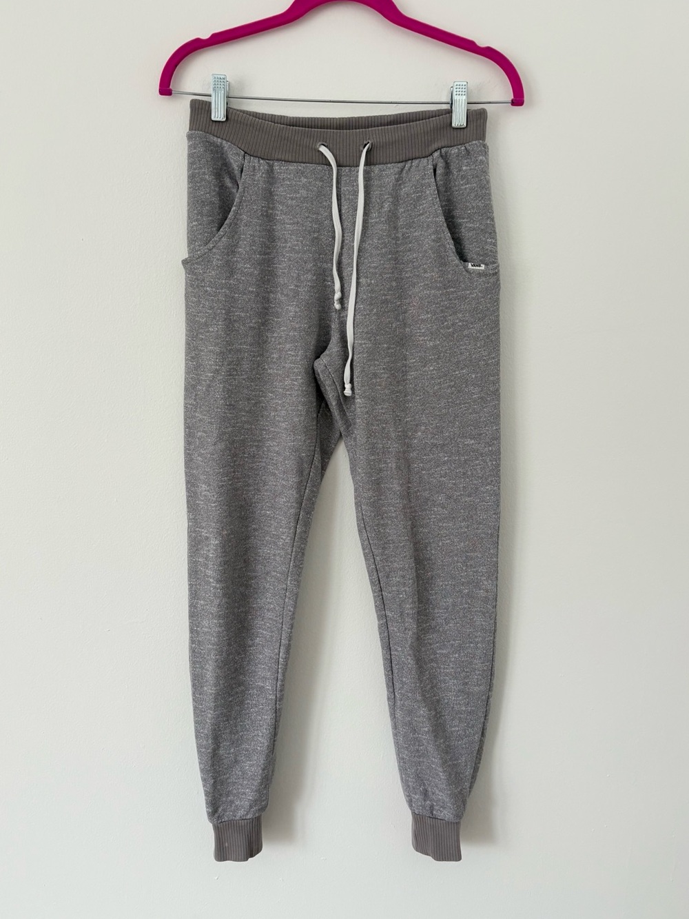 Vans Heathered Grey Drawstring Waistband Loungewear Joggers Size Medium